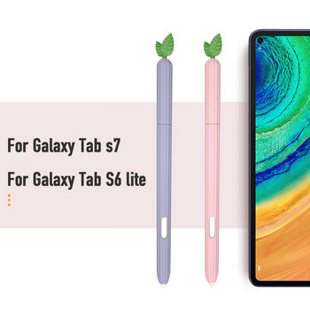 За Samsung Galaxy Tab S6 Lite Cute Silicone Protective Sleeve Skin Cover Pencil For Tablet Tab S7 / S7 Plus S6Lite S Pen Case