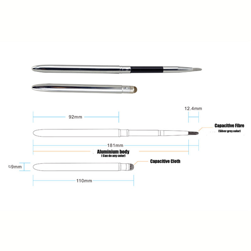 Perie universală pentru ecran capacitivă 2 în 1 și stilou pentru Ipad Mini Air 2 3 4 pentru Iphone pentru Samsung Pentru telefon inteligent Tablet PC