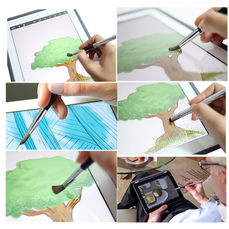 Perie universală pentru ecran capacitivă 2 în 1 și stilou pentru Ipad Mini Air 2 3 4 pentru Iphone pentru Samsung Pentru telefon inteligent Tablet PC