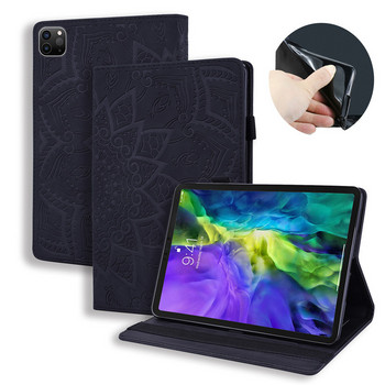 Κάλυμμα tablet για iPad Pro 12 9 Θήκη 2020 2021 2022 Emboss Leather Wallet Funda For iPad Pro 11 12.9 2022 2021 2020 Case Coque