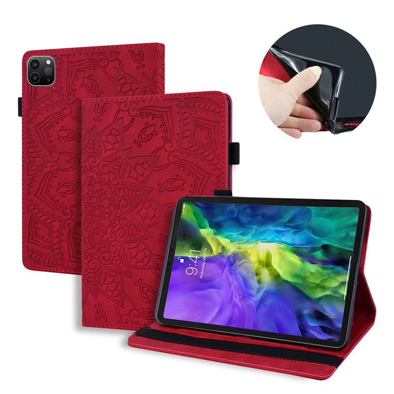 Táblaborító iPad Pro 12 9 tokhoz 2020 2021 2022 Emboss Leather Wallet Funda iPad Pro 11 12,9 2022 2021 2020 Case Coque