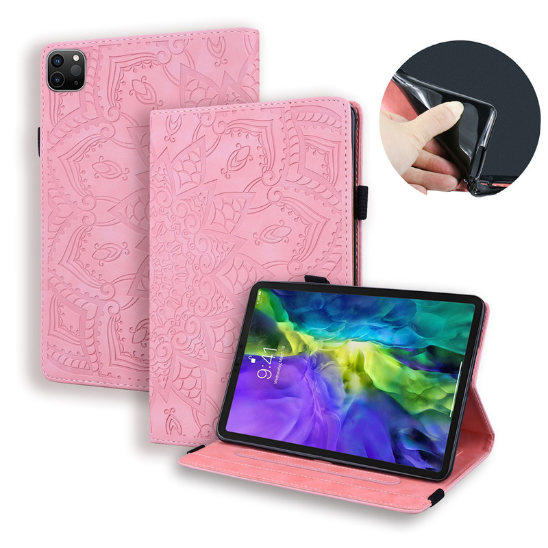 Táblaborító iPad Pro 12 9 tokhoz 2020 2021 2022 Emboss Leather Wallet Funda iPad Pro 11 12,9 2022 2021 2020 Case Coque