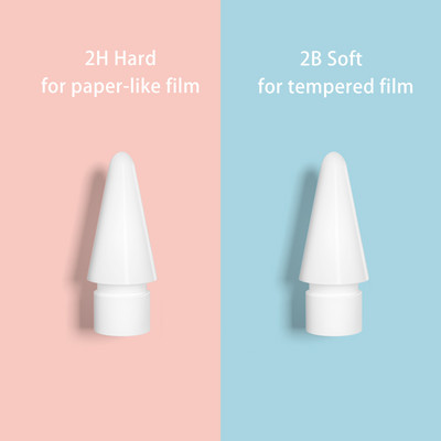 2021 New Pencil Tips for Apple Pencil 1 2, Double-Layered Paperfeel Damping Noise Reducing Apple Pencil Nib Replacement 애플펜슬 펜촉