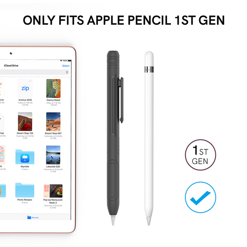Puha tokborítású ceruza, szilikon védő, csúszásgátló hüvely, puha tok, táblagép érintőceruza, Apple Pencil 1-hez