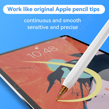 Резервни накрайници за Apple Pencil 2 1 Stylus Transparent Metal Nib за iPad Apple Pencil Point Pen Tip