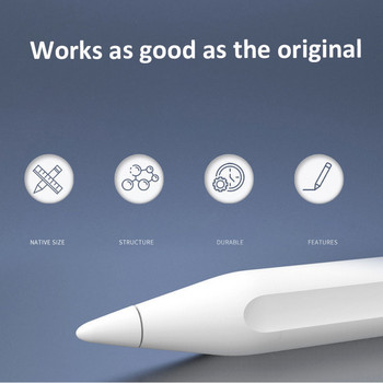 5бр. Резервни върхове за смяна на цвят за Apple Pencil 1-во 2-ро поколение накрайници за iPad Pen Резервни писци за iPencil Stylus Pen накрайници