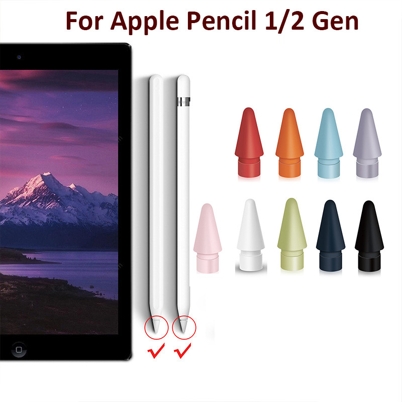 5бр. Резервни върхове за смяна на цвят за Apple Pencil 1-во 2-ро поколение накрайници за iPad Pen Резервни писци за iPencil Stylus Pen накрайници