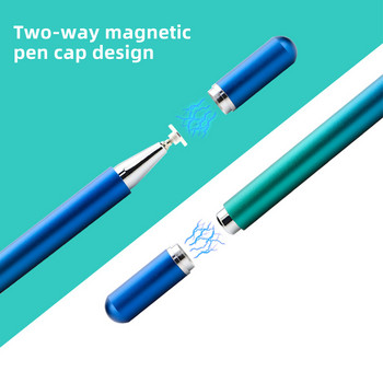 SEYNLI Магнитен стилус със сензорен екран, градиент на цвета, вградена сменяема вендуза, връх на писалка, прозрачен диск, капацитивен молив