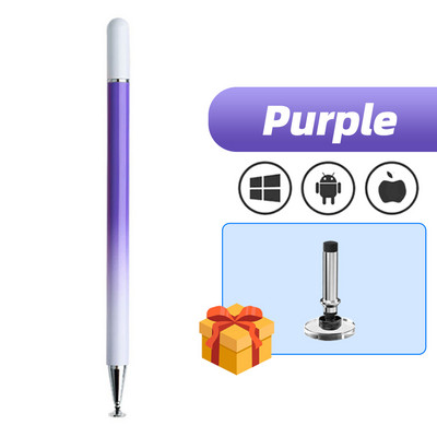 SEYNLI magnetinio jutiklinio ekrano rašiklio gradiento spalvos įmontuotas keičiamas siurbimo puodelis rašiklio antgalis permatomas disko talpinis pieštukas