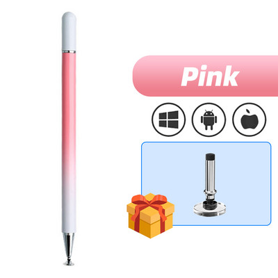 SEYNLI magnetinio jutiklinio ekrano rašiklio gradiento spalvos įmontuotas keičiamas siurbimo puodelis rašiklio antgalis permatomas disko talpinis pieštukas