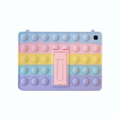 Szivárványmintás fogantyú szilikon tok iPad Minihez 5 6 Air 1 2 3 4 10,5 10,9 10,2 2019 2020 Pro 11 2021 9,7 2018 2017 Kids Cover