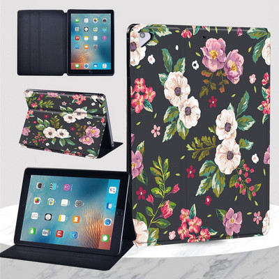 2022 Air 5 tok Apple IPad Air 1 2 9,7"/Air 3 10,5"/Air 4 10,9" virágnyomat leesésgátló állványhoz, bőr táblagép védőburkolat