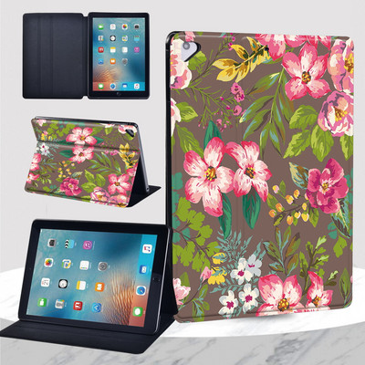 2022 Air 5 tok Apple IPad Air 1 2 9,7"/Air 3 10,5"/Air 4 10,9" virágnyomat leesésgátló állványhoz, bőr táblagép védőburkolat