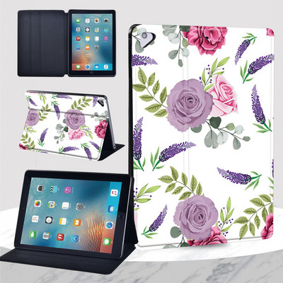 2022 Air 5 tok Apple IPad Air 1 2 9,7"/Air 3 10,5"/Air 4 10,9" virágnyomat leesésgátló állványhoz, bőr táblagép védőburkolat