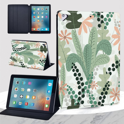 2022 Air 5 tok Apple IPad Air 1 2 9,7"/Air 3 10,5"/Air 4 10,9" virágnyomat leesésgátló állványhoz, bőr táblagép védőburkolat