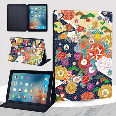 2022 Air 5 tok Apple IPad Air 1 2 9,7"/Air 3 10,5"/Air 4 10,9" virágnyomat leesésgátló állványhoz, bőr táblagép védőburkolat
