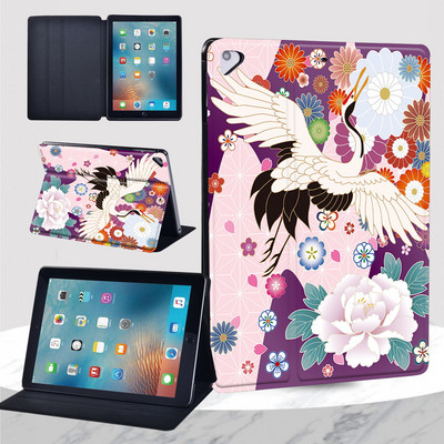 2022 Air 5 tok Apple IPad Air 1 2 9,7"/Air 3 10,5"/Air 4 10,9" virágnyomat leesésgátló állványhoz, bőr táblagép védőburkolat