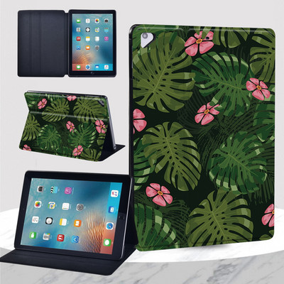 2022 Air 5 tok Apple IPad Air 1 2 9,7"/Air 3 10,5"/Air 4 10,9" virágnyomat leesésgátló állványhoz, bőr táblagép védőburkolat