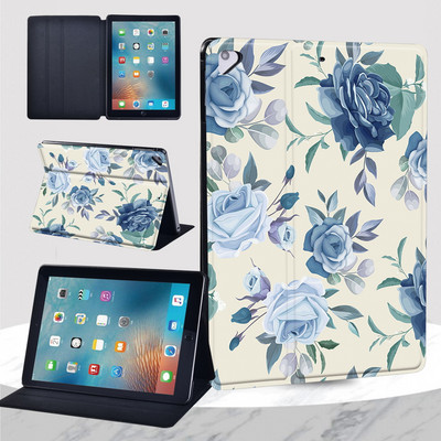 2022 Air 5 tok Apple IPad Air 1 2 9,7"/Air 3 10,5"/Air 4 10,9" virágnyomat leesésgátló állványhoz, bőr táblagép védőburkolat