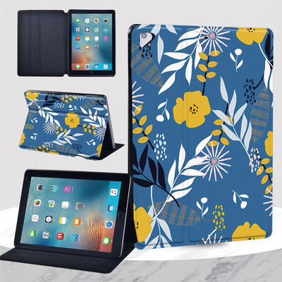 2022 Air 5 tok Apple IPad Air 1 2 9,7"/Air 3 10,5"/Air 4 10,9" virágnyomat leesésgátló állványhoz, bőr táblagép védőburkolat