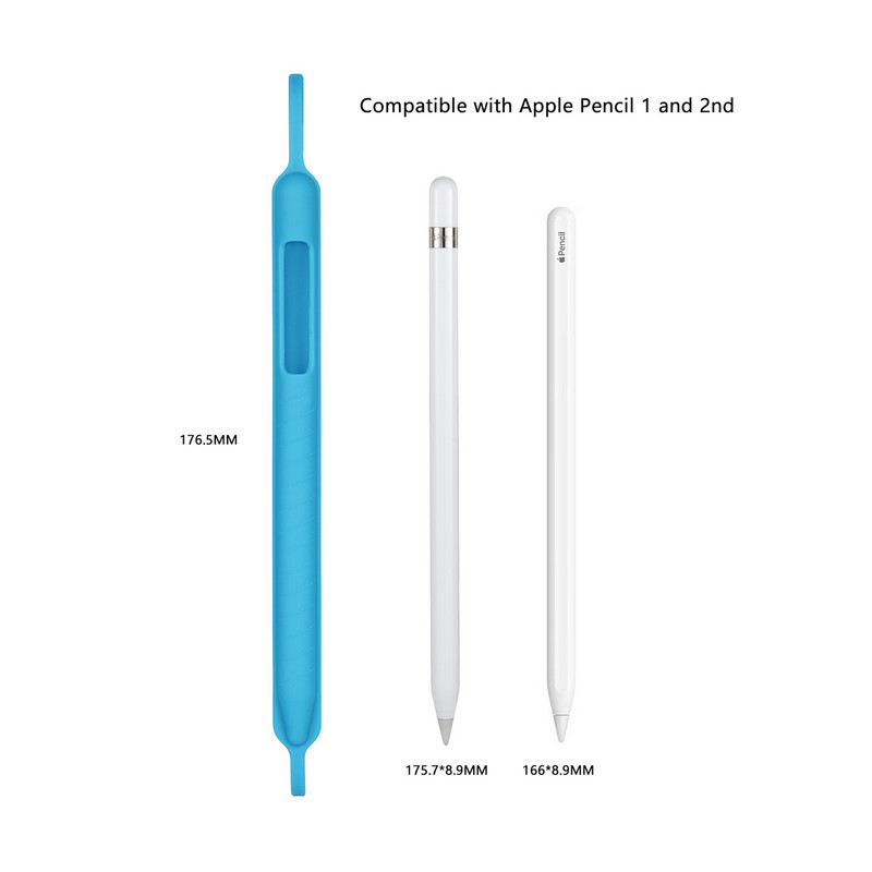 Szilikon védőtoktartó védőtok elasztikus pánttal Apple Pencil iPencil 1. 2. 1 2. generációs iPad tartozékokhoz