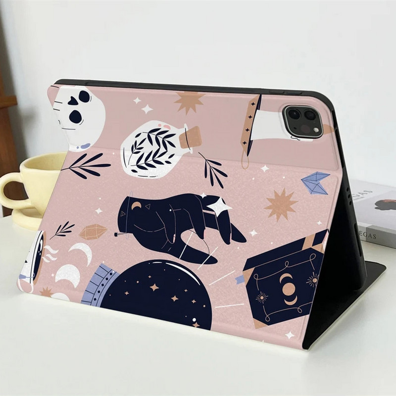 Jautra pasaku raksta iPad futrālis ar zīmuļa turētāju iPad 9.7 10.2 11 12.9 collas iPad Air 2 3 4 iPad Mini 6 5 iPad 2021 2020