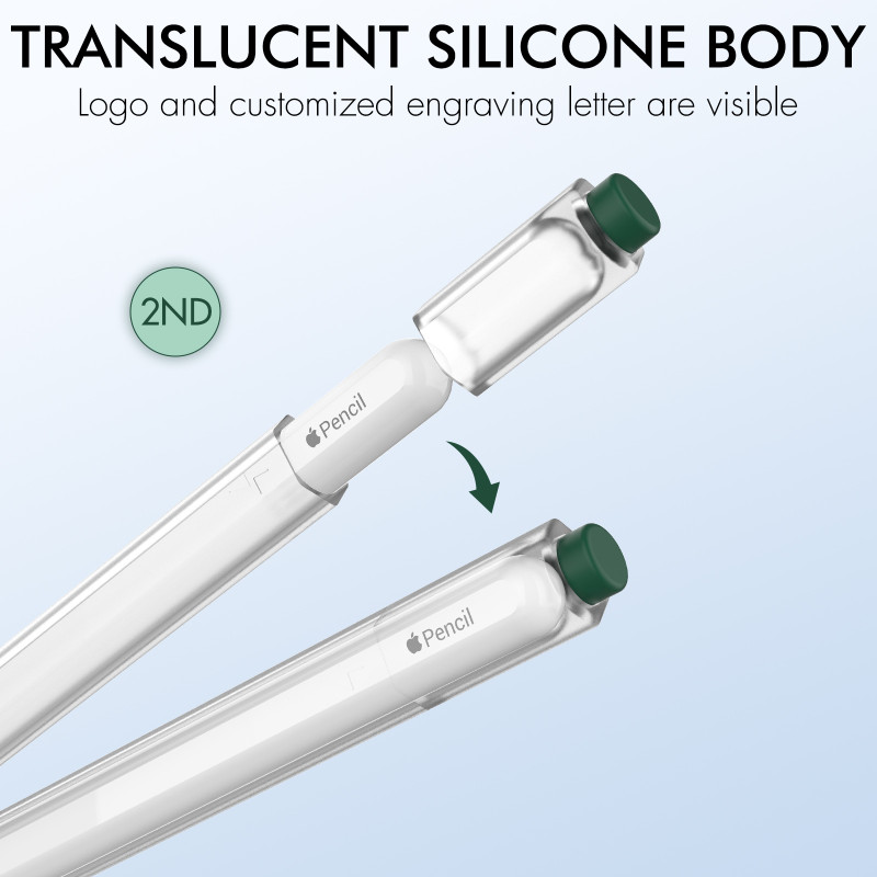 Jelly Color Translucent Θήκη σιλικόνης για Apple Pencil 2η Προστατευτική Θήκη Σιλικόνης για Apple Pencil 2 Αξεσουάρ Tablet