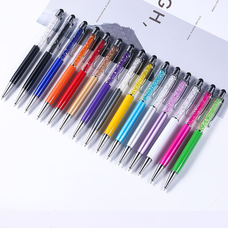 5-20бр. Универсален 2 в 1 Crystal Stylus Pen Capacitive Touch Screen Diamond Химикалка за Apple IPhone Ipad Samsung Huawei