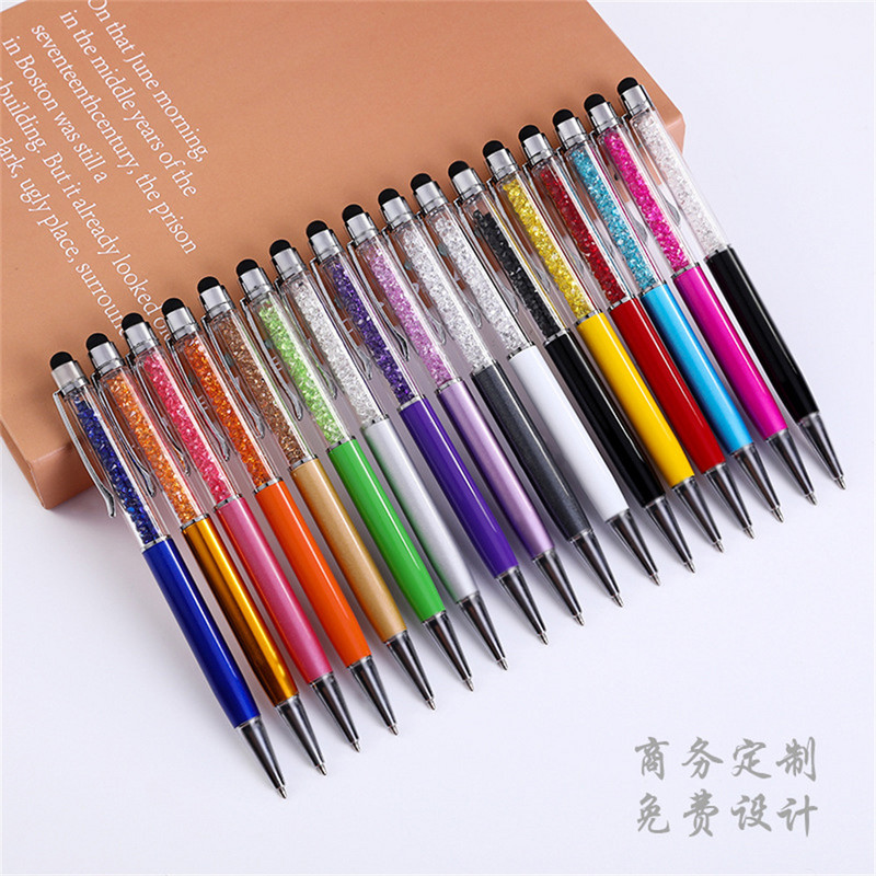 5-20бр. Универсален 2 в 1 Crystal Stylus Pen Capacitive Touch Screen Diamond Химикалка за Apple IPhone Ipad Samsung Huawei