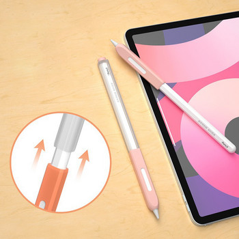 Мек силиконов защитен калъф за калъф Apple Pencil 2, неплъзгащ се капак за iPad, таблет Touch Pen Stylus Protector Skin