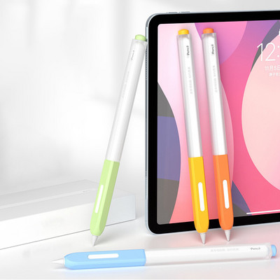 Mīksta silikona aizsargājoša uzmava Apple Pencil 2 korpusam, neslīdošs vāciņš iPad planšetdatora skārienpildspalvas irbuļa aizsarga ādai