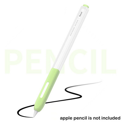 Μαλακό προστατευτικό μανίκι σιλικόνης για αντιολισθητικό κάλυμμα θήκης Apple Pencil 2 για iPad Tablet Touch Pen Stylus Protector Skin