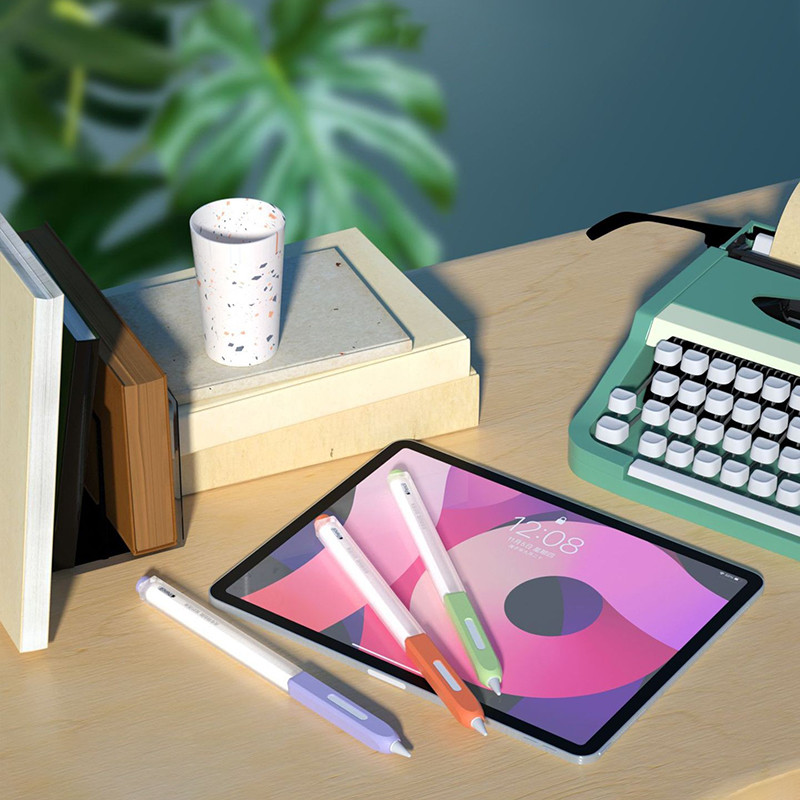 Μαλακό προστατευτικό μανίκι σιλικόνης για αντιολισθητικό κάλυμμα θήκης Apple Pencil 2 για iPad Tablet Touch Pen Stylus Protector Skin