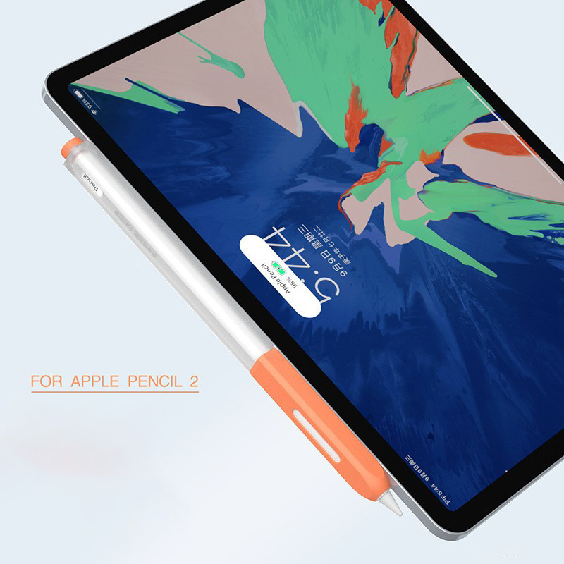 Μαλακό προστατευτικό μανίκι σιλικόνης για αντιολισθητικό κάλυμμα θήκης Apple Pencil 2 για iPad Tablet Touch Pen Stylus Protector Skin
