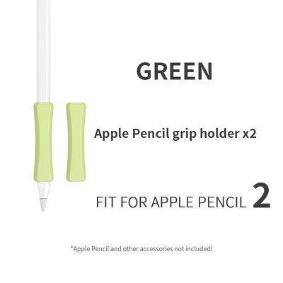 Minkštos rankenos silikoninis laikiklis Apple Pencil 1-am ir 2-ajam jutiklinio ekrano rašiklio rankenoms Apsauginis rašiklio dangtelis, neslystantis įbrėžimams