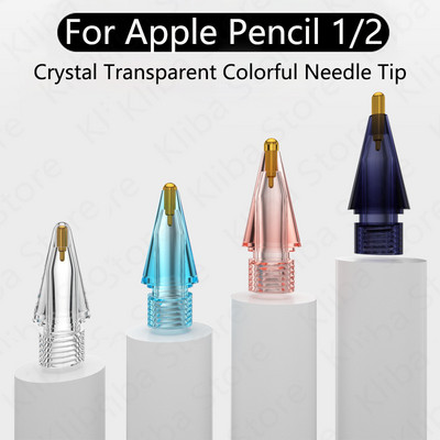За Apple Pencil Tips Резервен резервен накрайник за писец 2PCS За Apple Pencil 1-во 2-ро поколение писци Накрайници за стилус