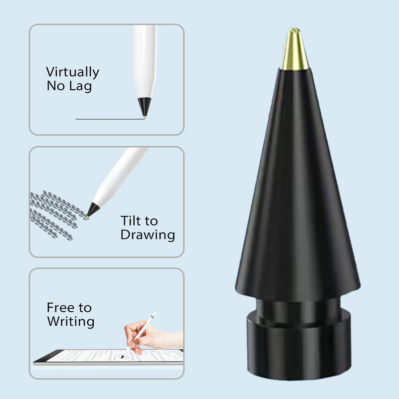 Nadograđeni vrh za olovku ForApple Za Apple Pencil 1. i 2. generacije, zamjenski metalni zamjenski vrh za olovku