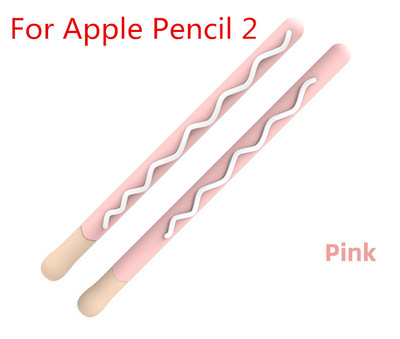 Cute Cookies Silikona zīmuļa futrālis Apple Pencil 2/1 maciņš iPad planšetdatora skārienpildspalvai Stylus karikatūras aizsarguzmavas vāciņš