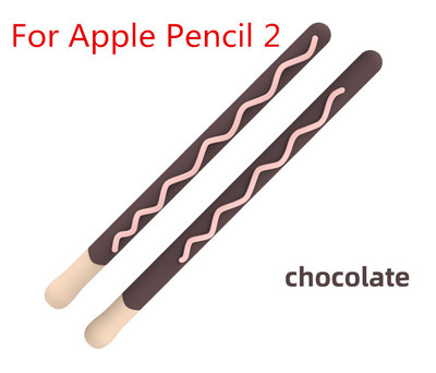 Cute Cookies Silikona zīmuļa futrālis Apple Pencil 2/1 maciņš iPad planšetdatora skārienpildspalvai Stylus karikatūras aizsarguzmavas vāciņš