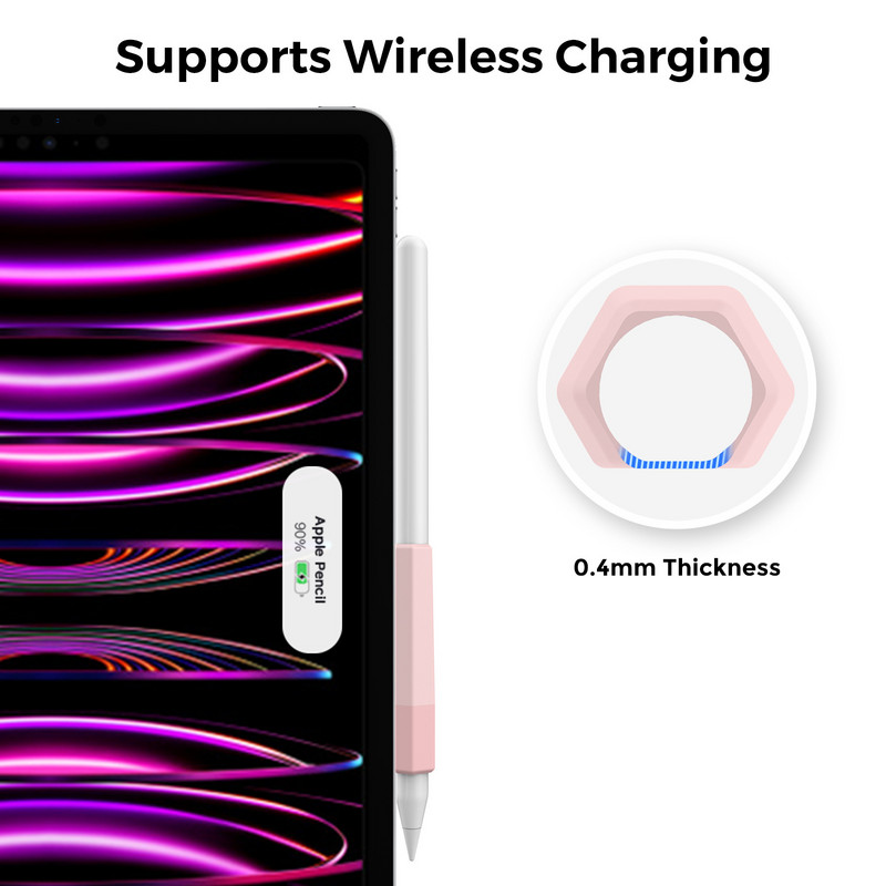 Silikonska maska ​​za olovku za Apple Pencil 2 ​Touch Screen Pen Grip Case otporna na udarce, protiv ogrebotina, neklizajuća zaštitna navlaka za olovku