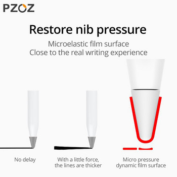 PZOZ 8 бр. Защитен калъф за Apple Pencil 1 2-ри силиконов протектор за Apple Pencil2 Pen Point Stylus Penpoint Cover Case