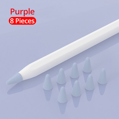 PZOZ 8 τμχ Προστατευτική θήκη για Apple Pencil 1 2η θήκη σιλικόνης για μολύβι Apple 2 Pen Point Stylus Θήκη Penpoint