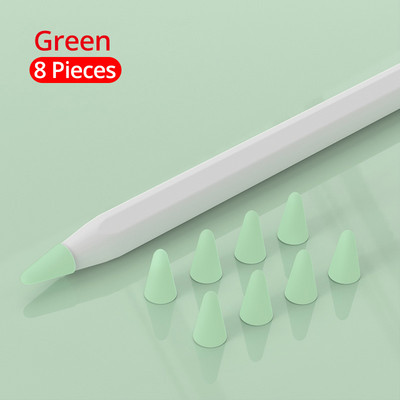 PZOZ 8 τμχ Προστατευτική θήκη για Apple Pencil 1 2η θήκη σιλικόνης για μολύβι Apple 2 Pen Point Stylus Θήκη Penpoint