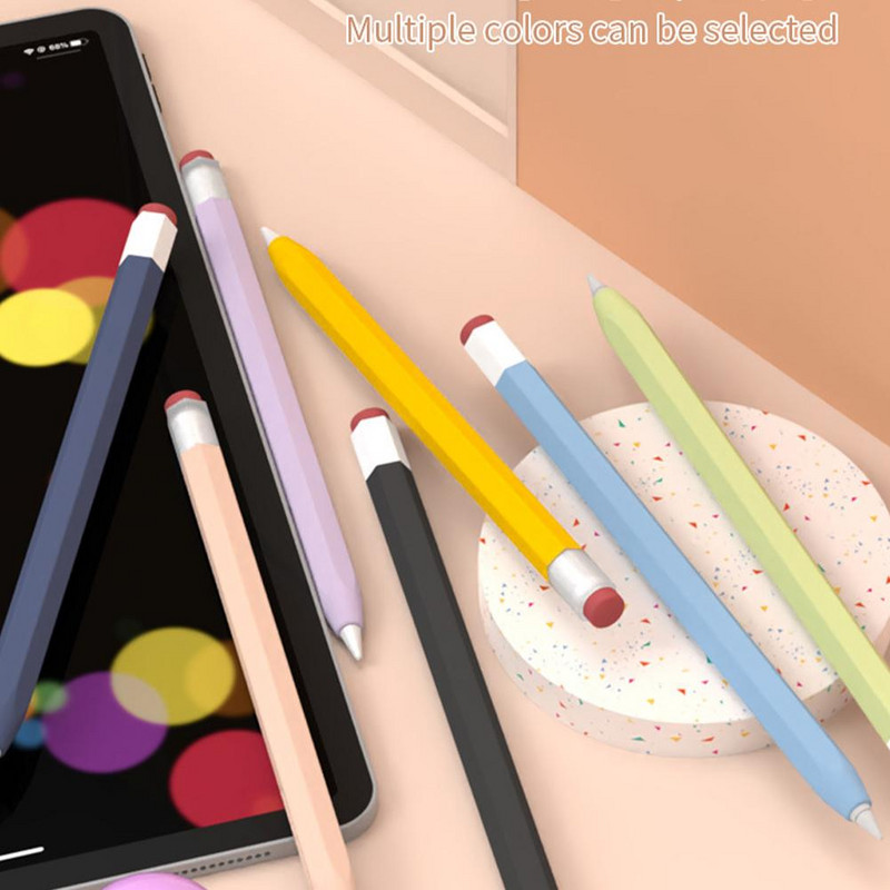 Silikona apvalks Apple zīmulim 1 2 futrālis silikona aizsargapvalka maisiņš 1. 2. paaudzes zīmuļa āda Apple irbulim