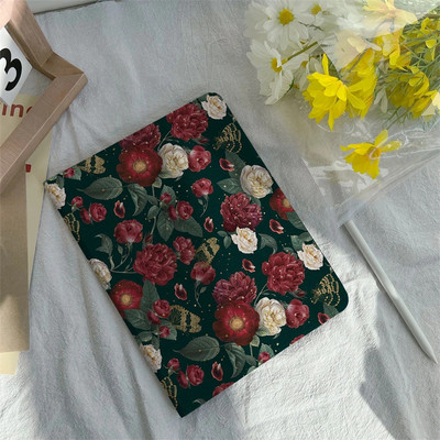 Vintage Retro ziedi Daisy Plum ipad maciņš priekš Air 4 iPad Pro 2020 vāciņš priekš iPad 10.2 8 7th 12.9 Pro 2018 Mini 4 5 6 Case