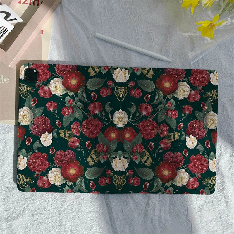 Vintage Retro gėlės Daisy Plum iPad dėklas, skirtas Air 4 iPad Pro 2020 dangtelis, skirtas iPad 10.2 8 7th 12.9 Pro 2018 Mini 4 5 6 Case