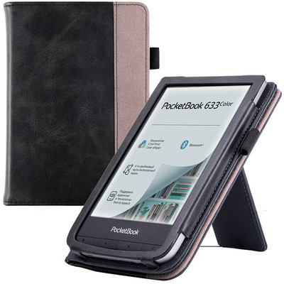 Husă cu suport pentru PocketBook 617 eReader 2022, husă premium din piele PU cu pornire manuală și repaus automat
