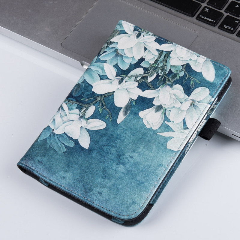 Husă cu suport pentru PocketBook 617 eReader 2022, husă premium din piele PU cu pornire manuală și repaus automat