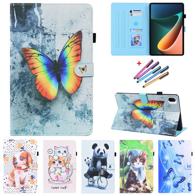 Tablet Funda za Xiaomi Pad 5 Case 11" Boja Butterfly Flip Kožna maska za Xiaomi Mipad 5 Case za Mi Pad 5 Pro Cover Coque