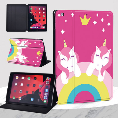 IPad 9th Case 2021 IPad 10.2 7th 8th Generation Case Funda Leather Cartoon Print iPad Mini 1 2 3 / Mini 4 5 / iPad 5th 6th Cover